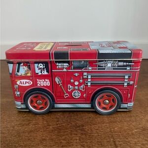 Vintage Collector's Edition 2000 Alpo Millennium tin fire truck bank